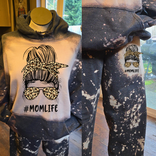 Leopard mom life sweatsuit
