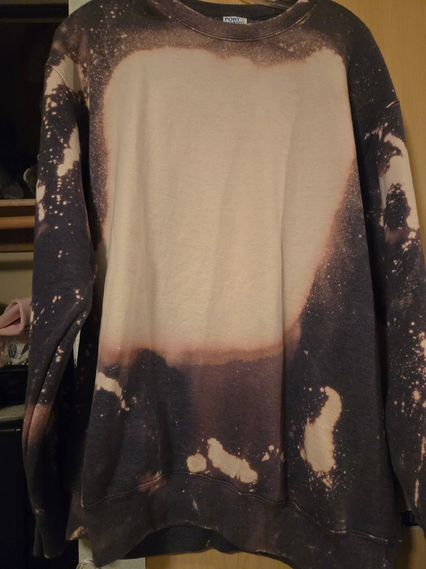 BLANK crewneck bleached handmade hoodie (pick design on live)