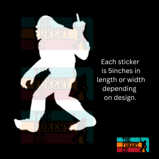 Sasquatch with middle finger car decal