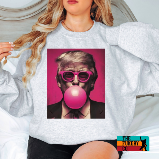 Hot pink Trump crewneck sweatshirt