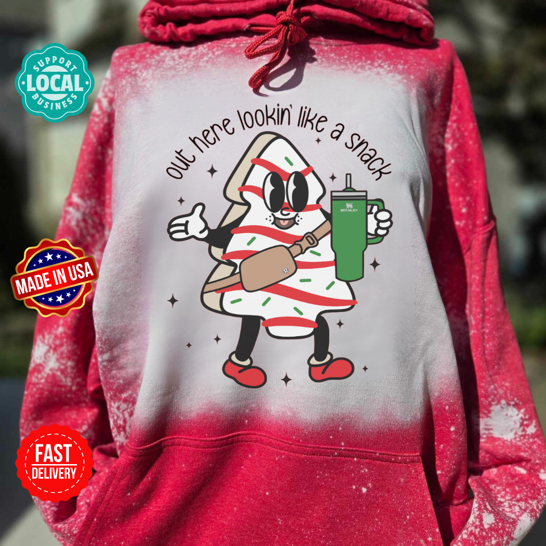 Out here looking like a snack handmade bleached hoodie