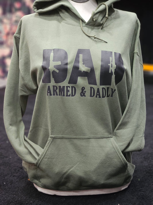 Armed & Dadly Shirt | Funny Dad Shirt for Gun Lovers | 2nd Amendment Apparel