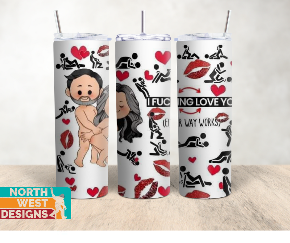 Naughty couple 20oz tumbler