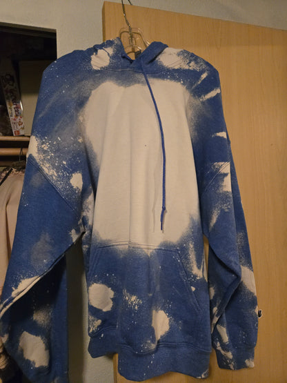 BLANK HOODIE bleached handmade hoodie (pick design on live)